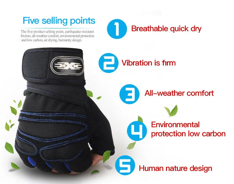 Weight Lifting Gym Gloves - Wrist Support Fitness Gloves
