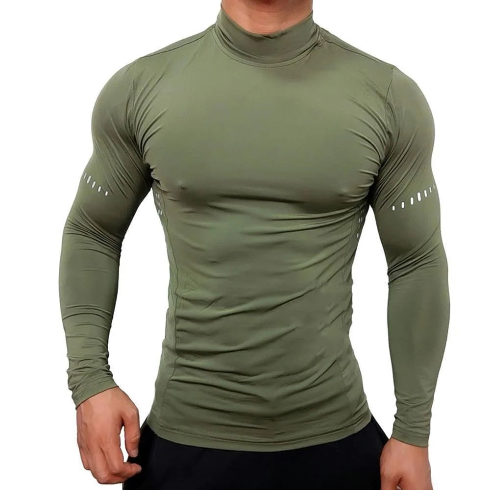 Men's UV Protection Compression Shirt - Long Sleeve Athletic Top