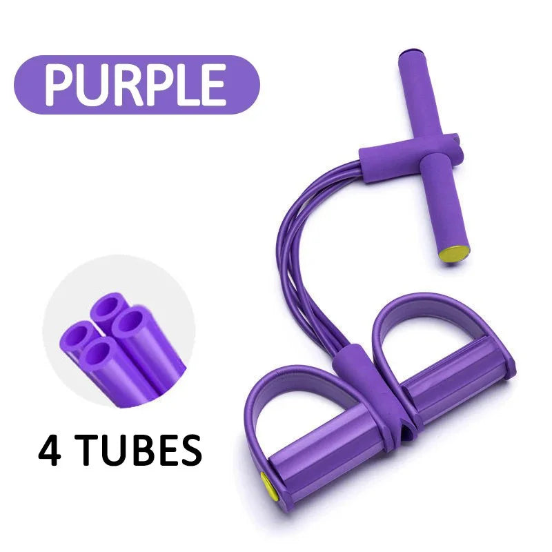 Four-Tube Pedal Tensioner - Yoga Resistance Band Fitness Equipment