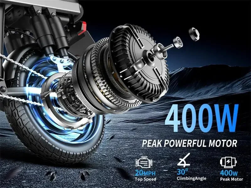 Foldable Electric Bike 400W 48V 30Ah – Urban Commuter