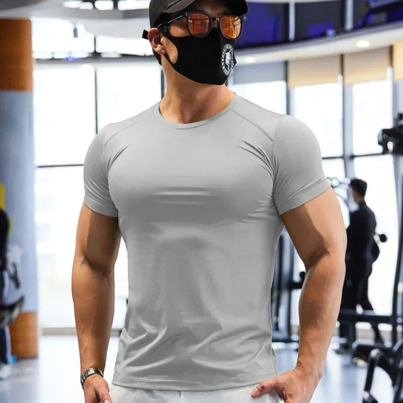 Men's Dry Fit Gym T-Shirt - Plus Size Sports Training Tee