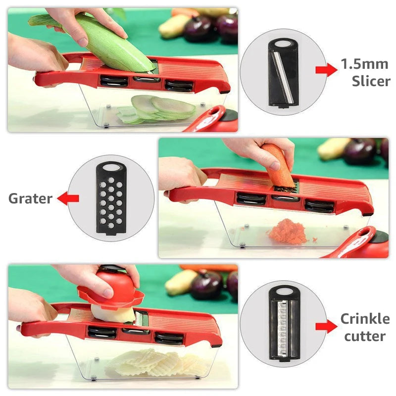 Multifunctional Vegetable Chopper - Kitchen Slicer & Grater