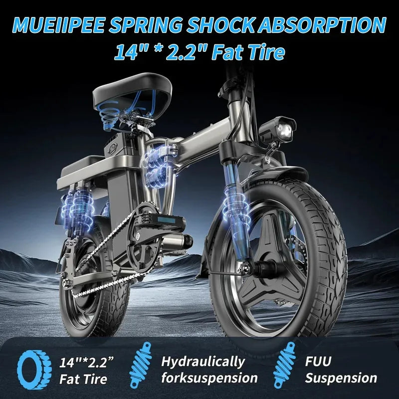 Foldable Electric Bike 400W 48V 30Ah – Urban Commuter