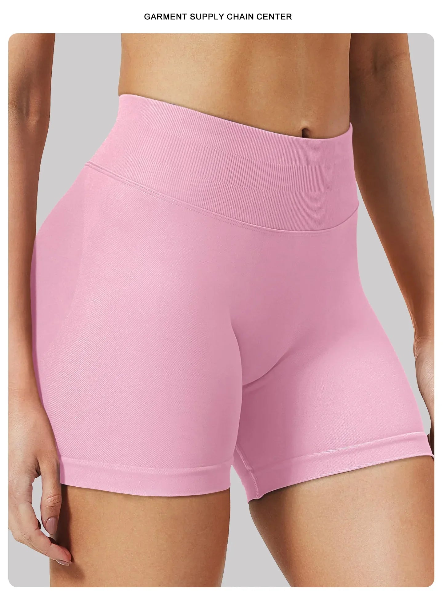 Women's Seamless Gym Shorts - Low Waist Yoga Running Shorts