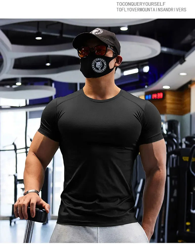 Men's Dry Fit Gym T-Shirt - Plus Size Sports Training Tee