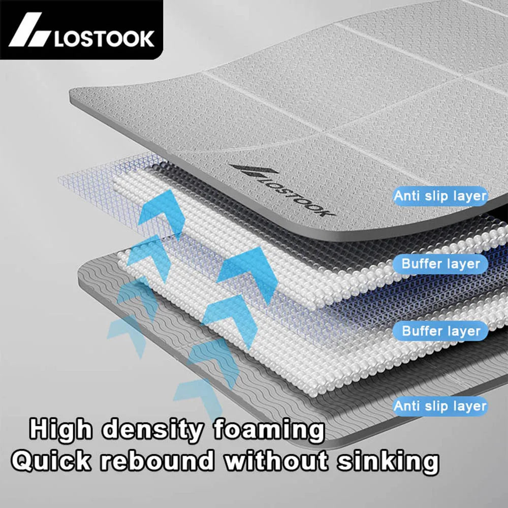 Foldable Travel Yoga Mat - 4mm TPE Easy Storage