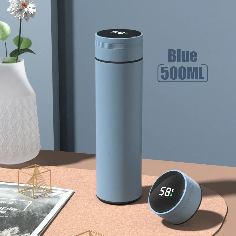 Insulated Thermos Bottle with Temperature Display - 500ml