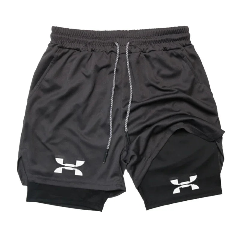 Men's Running Shorts - 2-in-1 Quick Dry Sports Shorts