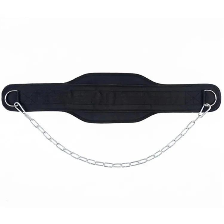 Weight Lifting Dip Belt - Neoprene Gym Belt with Chain