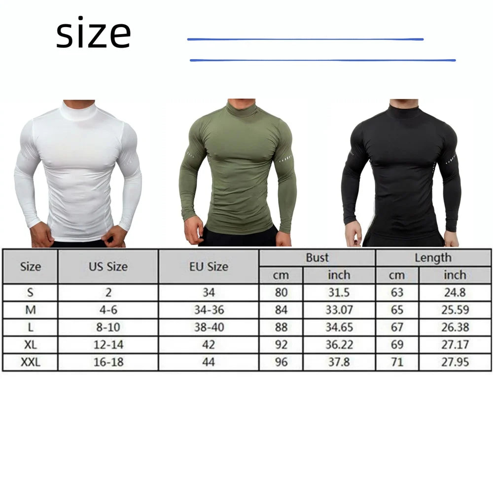 Men's UV Protection Compression Shirt - Long Sleeve Athletic Top