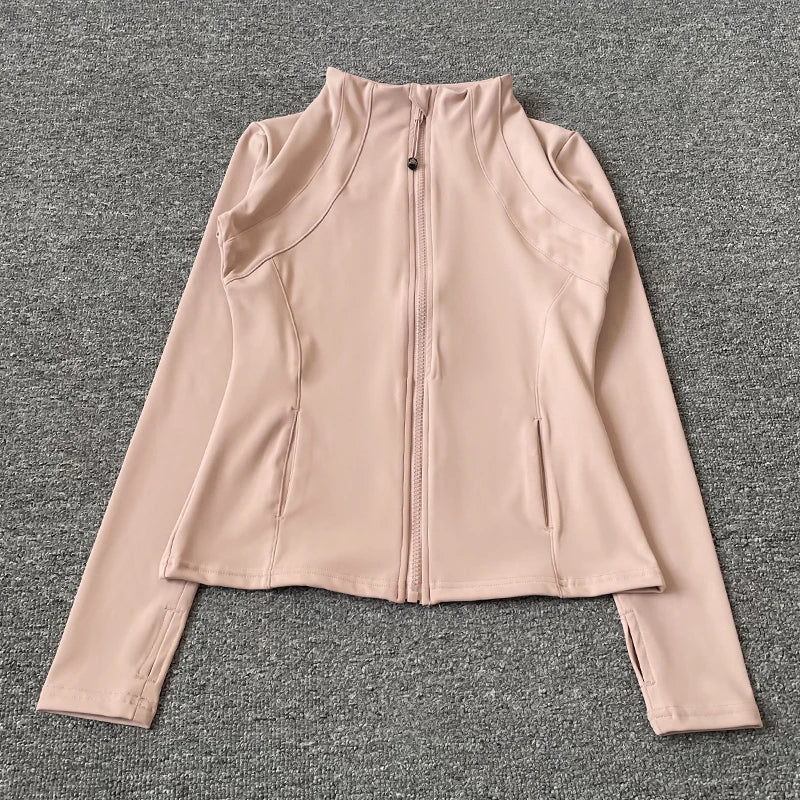 Women's Fitness Jacket - Quick Dry Slim-Fit Zipper Yoga Jacket