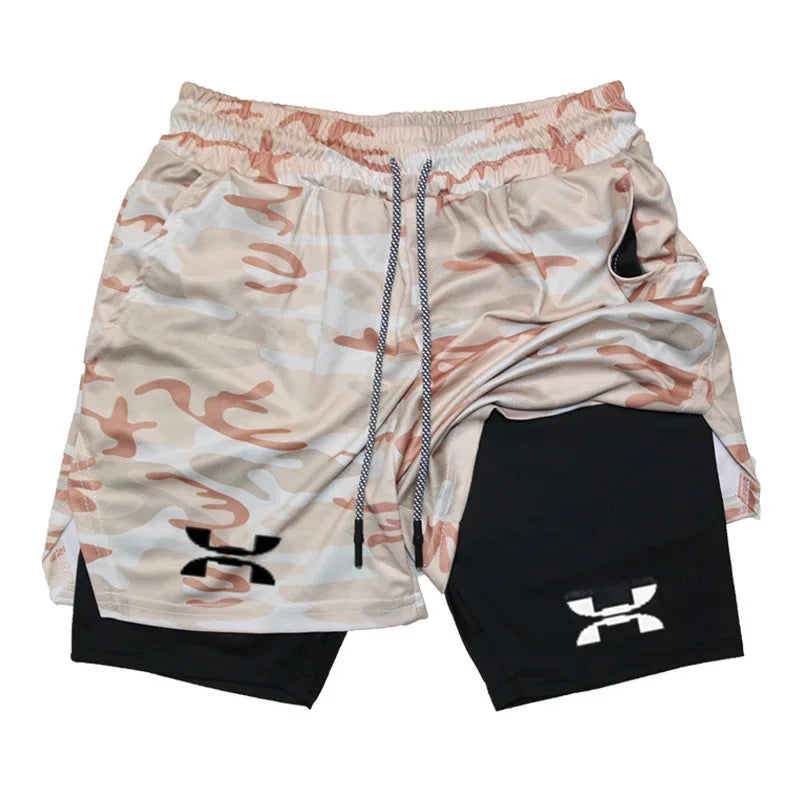 Men's Running Shorts - 2-in-1 Quick Dry Sports Shorts