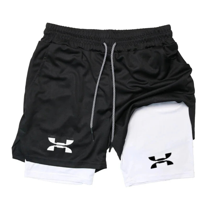 Men's Running Shorts - 2-in-1 Quick Dry Sports Shorts