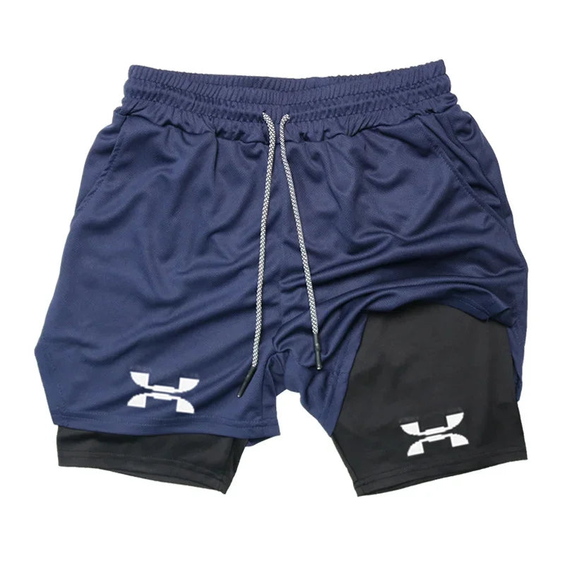 Men's Running Shorts - 2-in-1 Quick Dry Sports Shorts