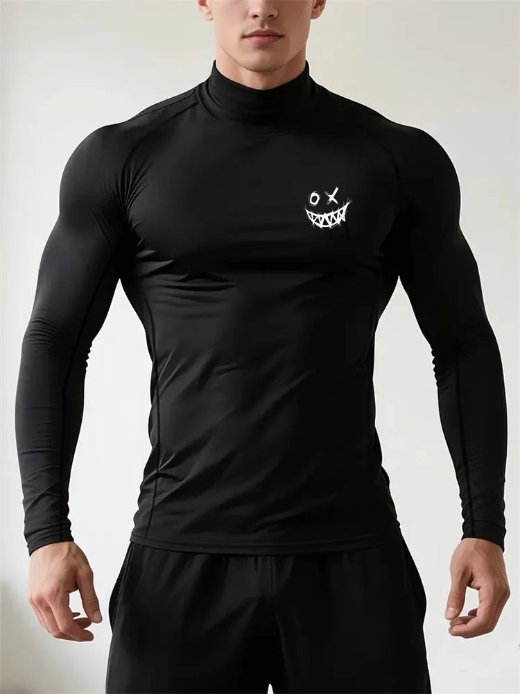 Men's Graphic Print Compression Top