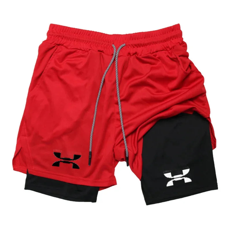 Men's Running Shorts - 2-in-1 Quick Dry Sports Shorts