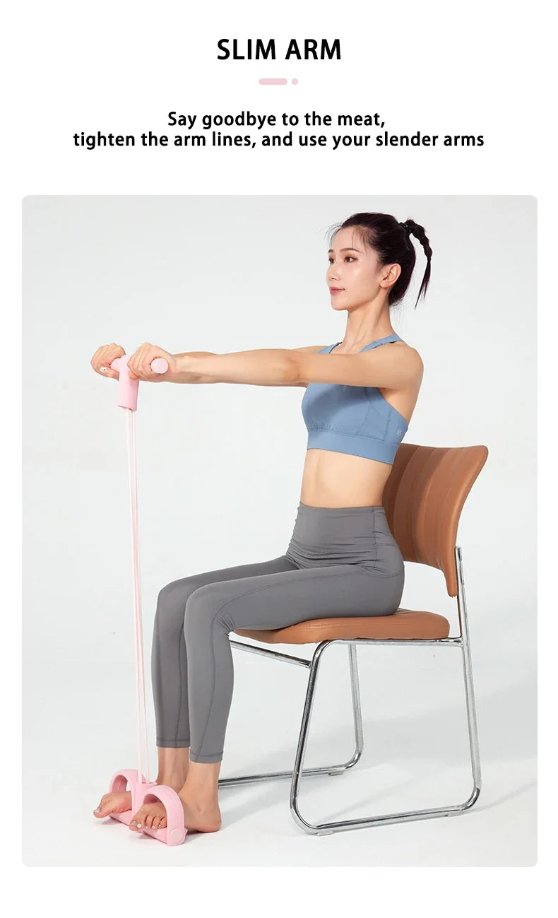 Four-Tube Pedal Tensioner - Yoga Resistance Band Fitness Equipment
