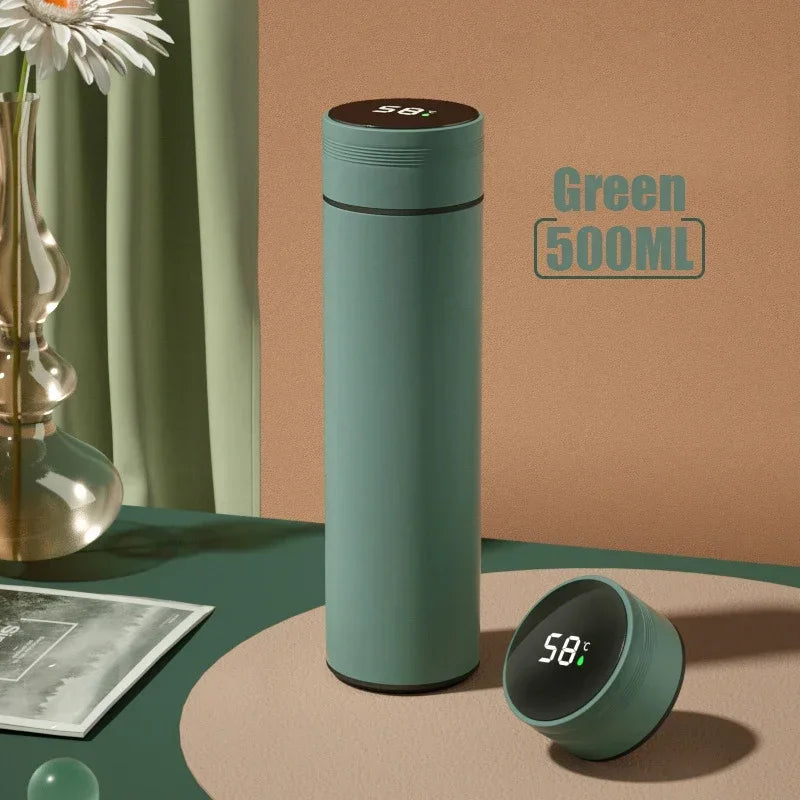 Insulated Thermos Bottle with Temperature Display - 500ml