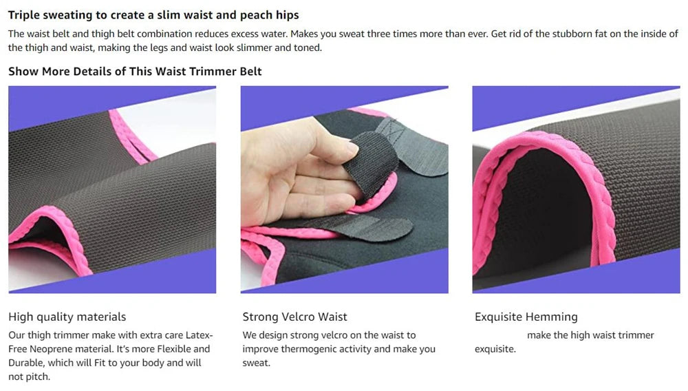Women's 3-in-1 Waist Thigh Trimmer - Body Shaper & Butt Lifter
