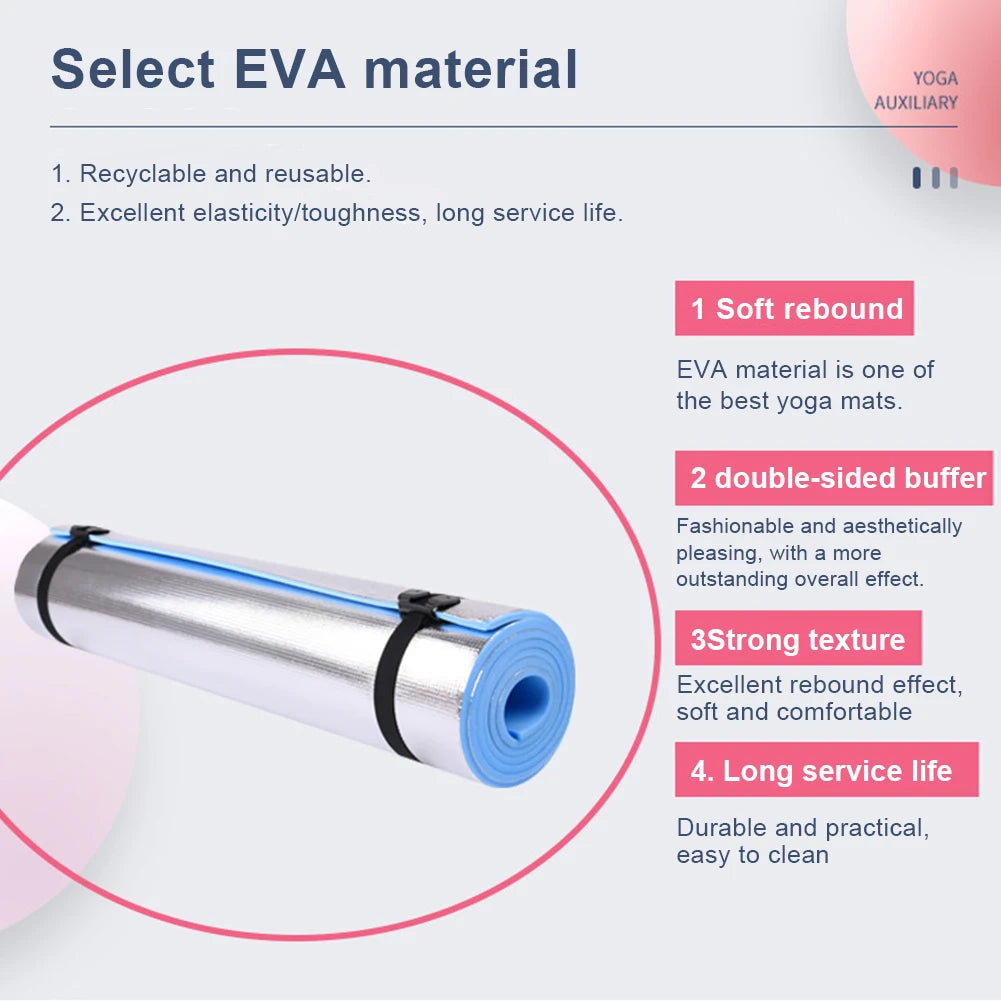 Premium Yoga Mat - 6mm/8mm/10mm Anti-Slip EVA Foam