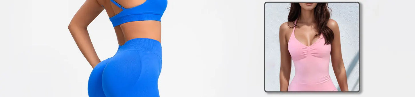 High-Impact Seamless Leggings - Scrunch Butt Design