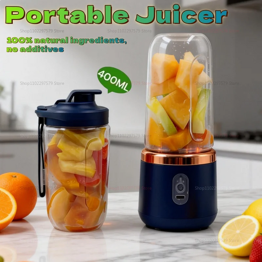 Double Cup Portable Blender - USB Juicer Fruit Mixer