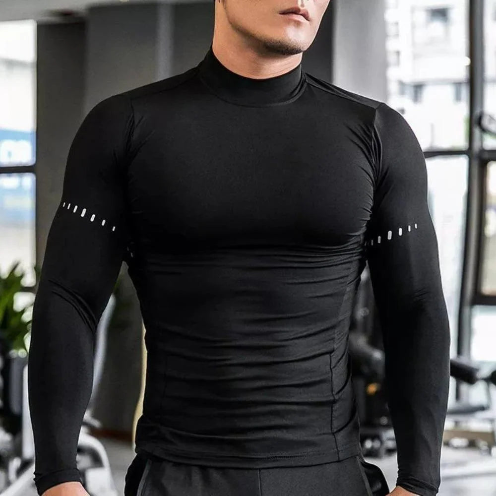 Men's UV Protection Compression Shirt - Long Sleeve Athletic Top