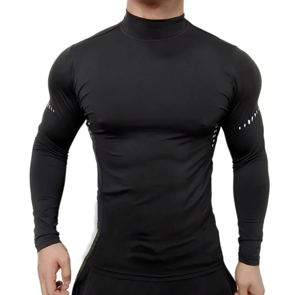 Men's UV Protection Compression Shirt - Long Sleeve Athletic Top