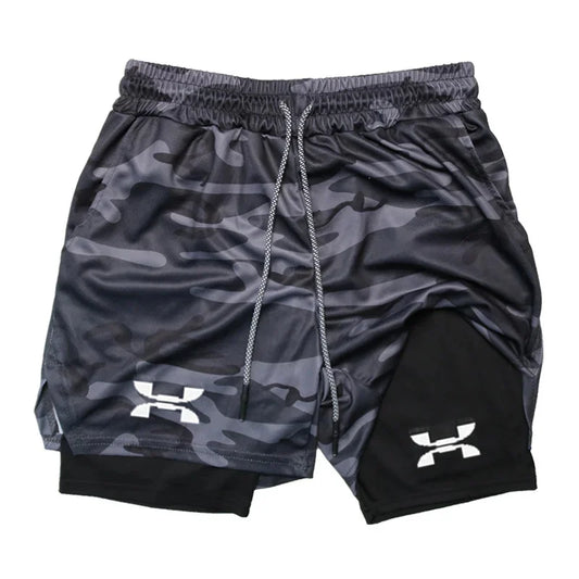 Men's Running Shorts - 2-in-1 Quick Dry Sports Shorts