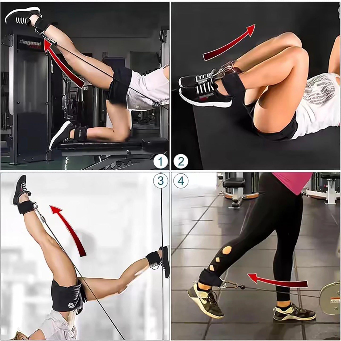 Ankle Resistance Bands Set for Glutes, Legs & Core Training