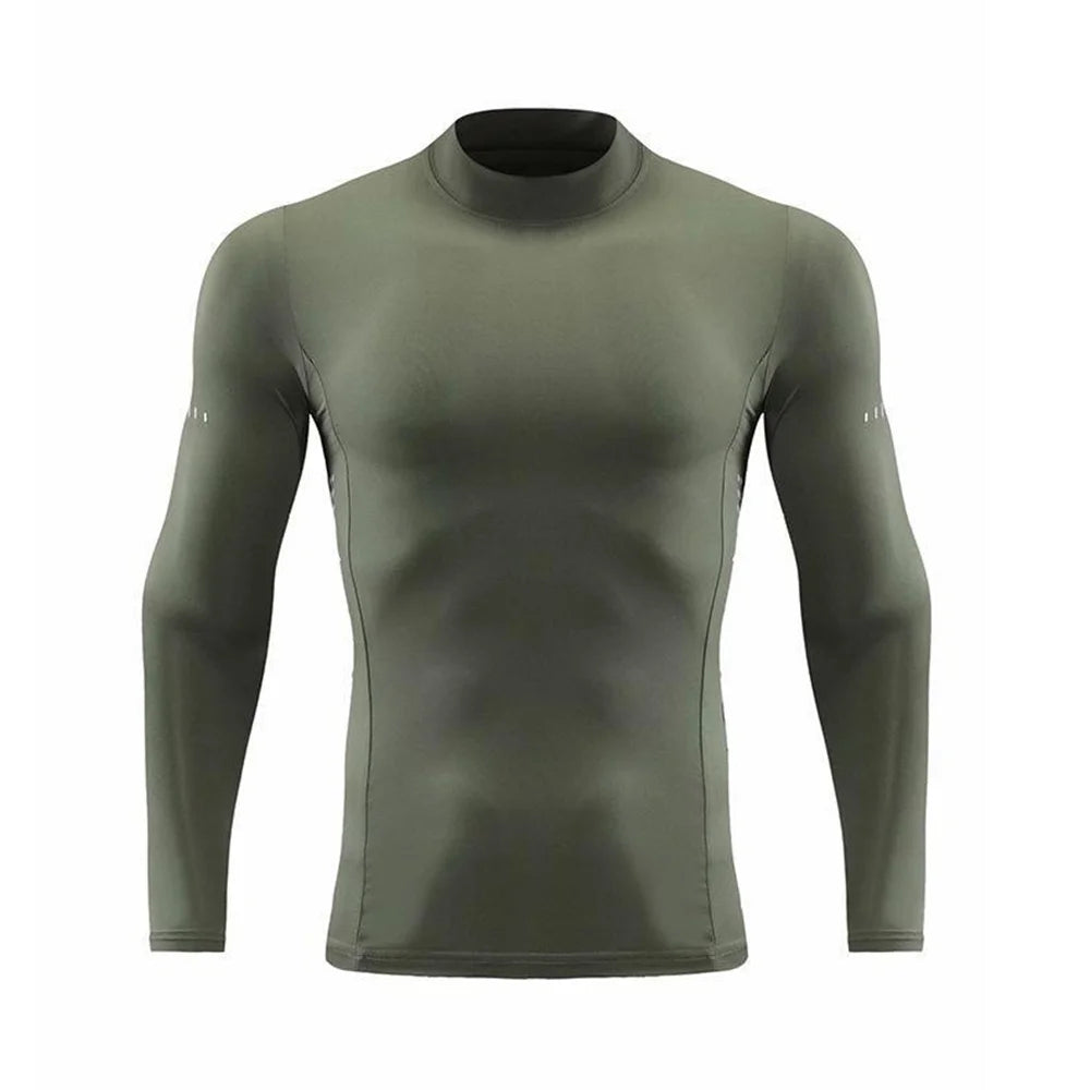 Men's UV Protection Compression Shirt - Long Sleeve Athletic Top