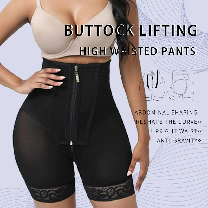 High Waist Body Shaper Shorts - Butt Lifting Tummy Control Shapewear for Women