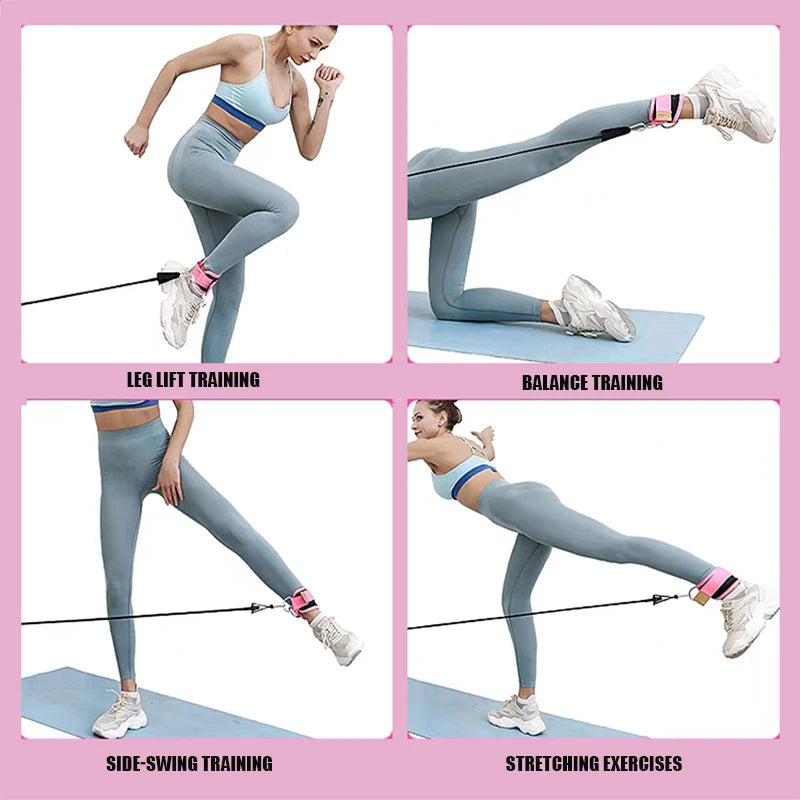 Ankle Resistance Bands Set for Glutes, Legs & Core Training