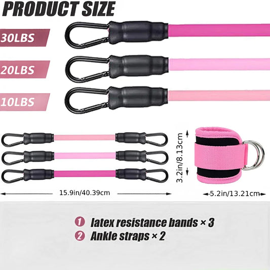 Ankle Resistance Bands Set for Glutes, Legs & Core Training