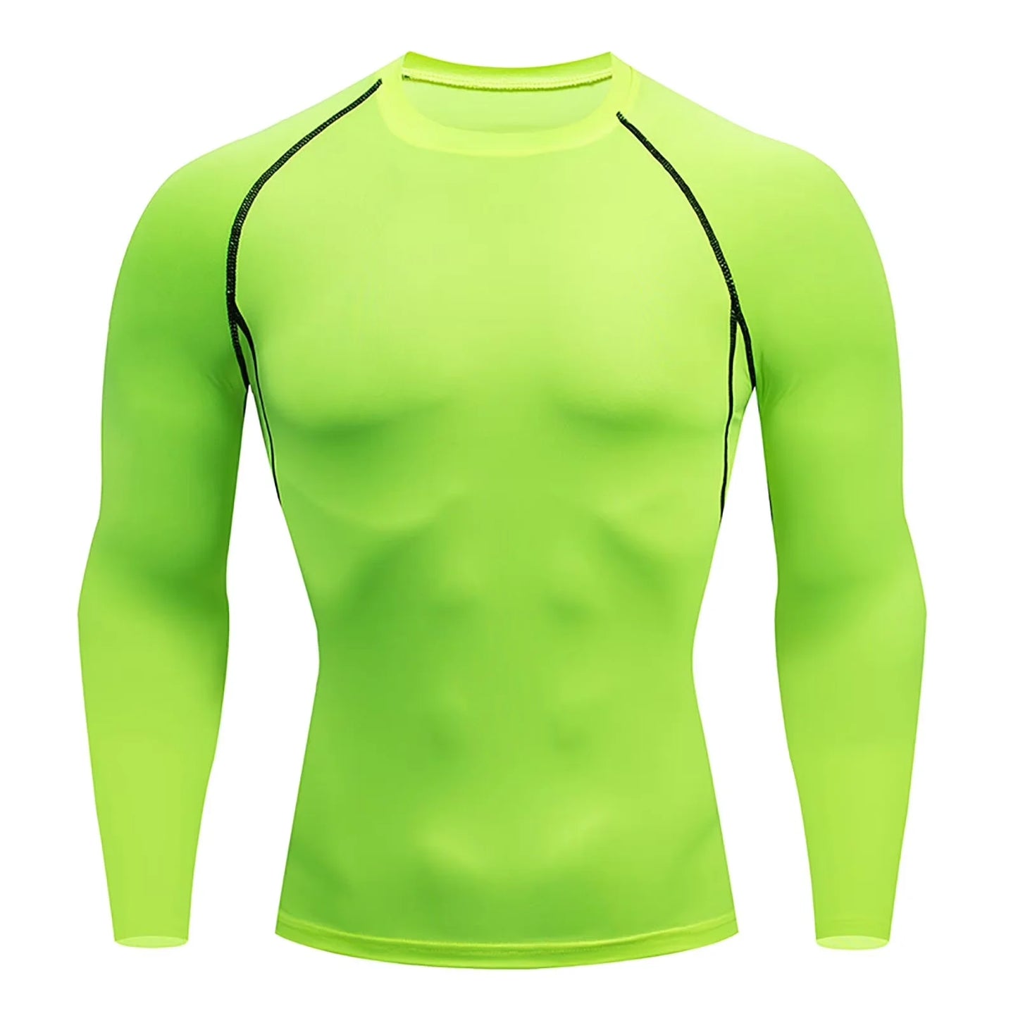 Men's Compression Long Sleeve Shirt - Quick Dry Gym Workout Bodybuilding Top