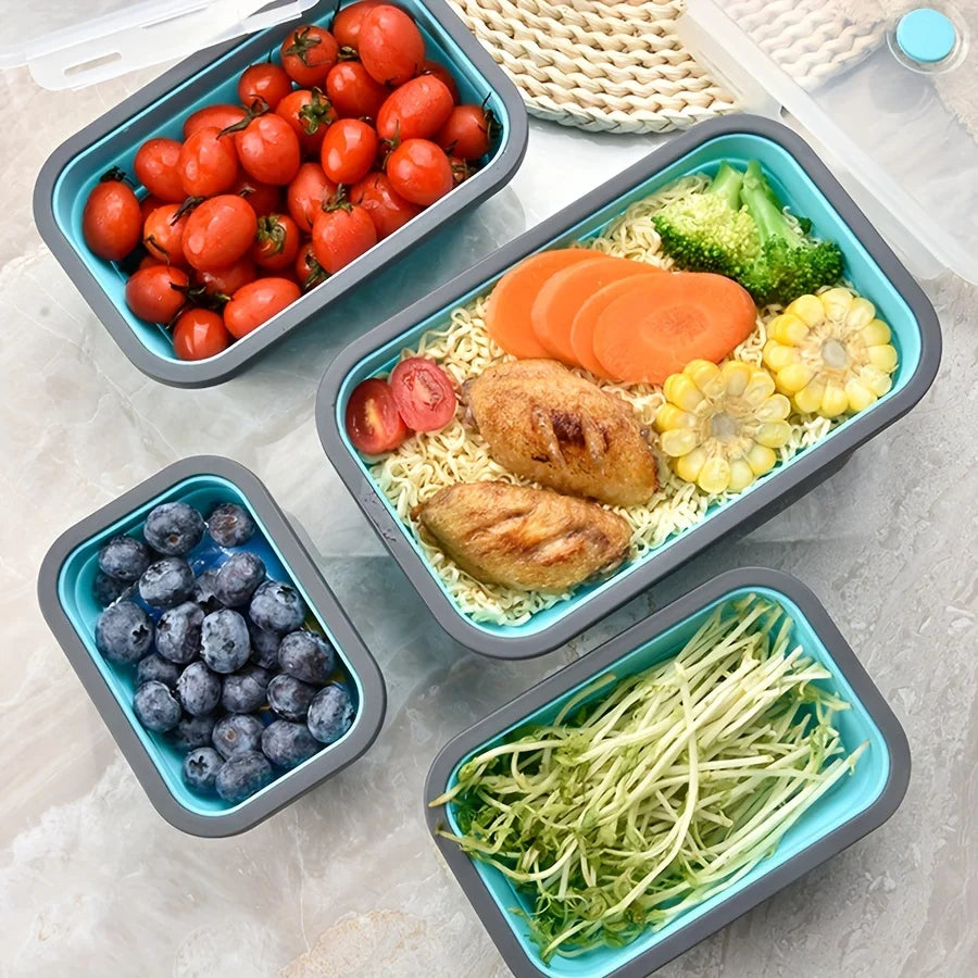 Collapsible Silicone Food Storage Containers