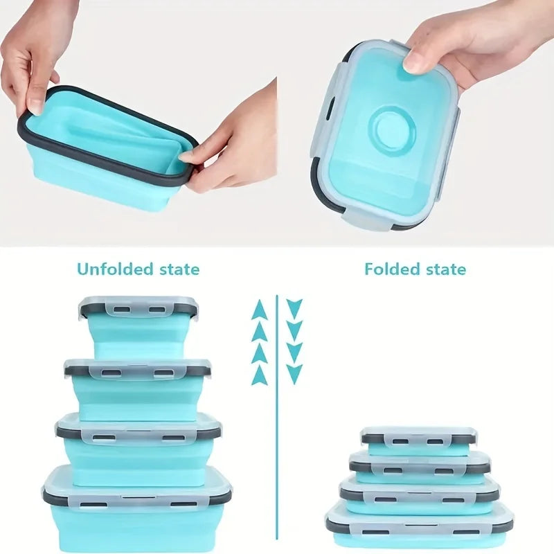 Collapsible Silicone Food Storage Containers
