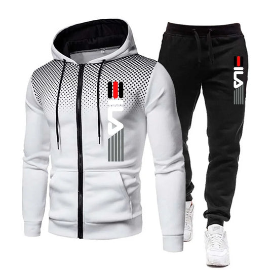 Men's Athletic Tracksuit - Hoodie & Sweatpants Set