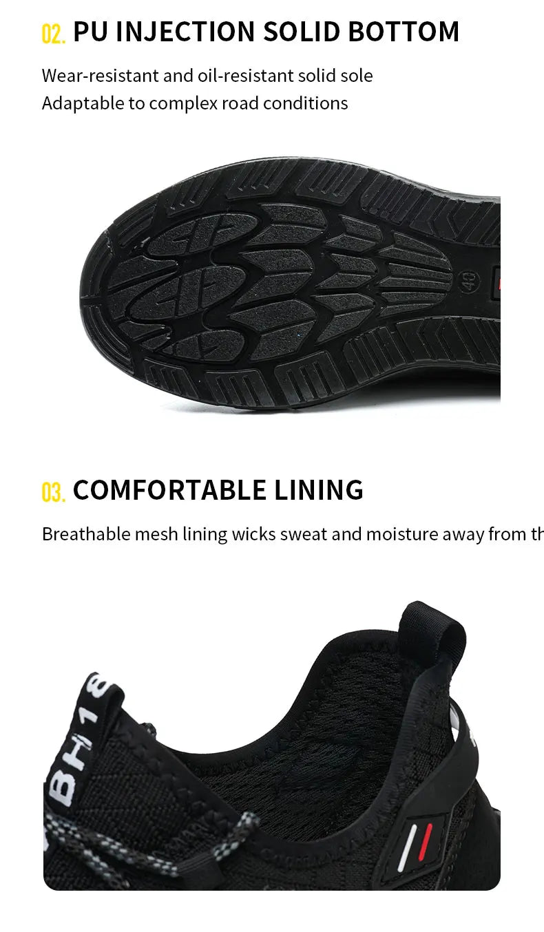 Steel Toe Work Shoes – Lightweight, Breathable Safety