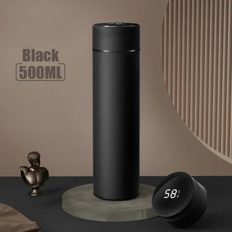 Insulated Thermos Bottle with Temperature Display - 500ml