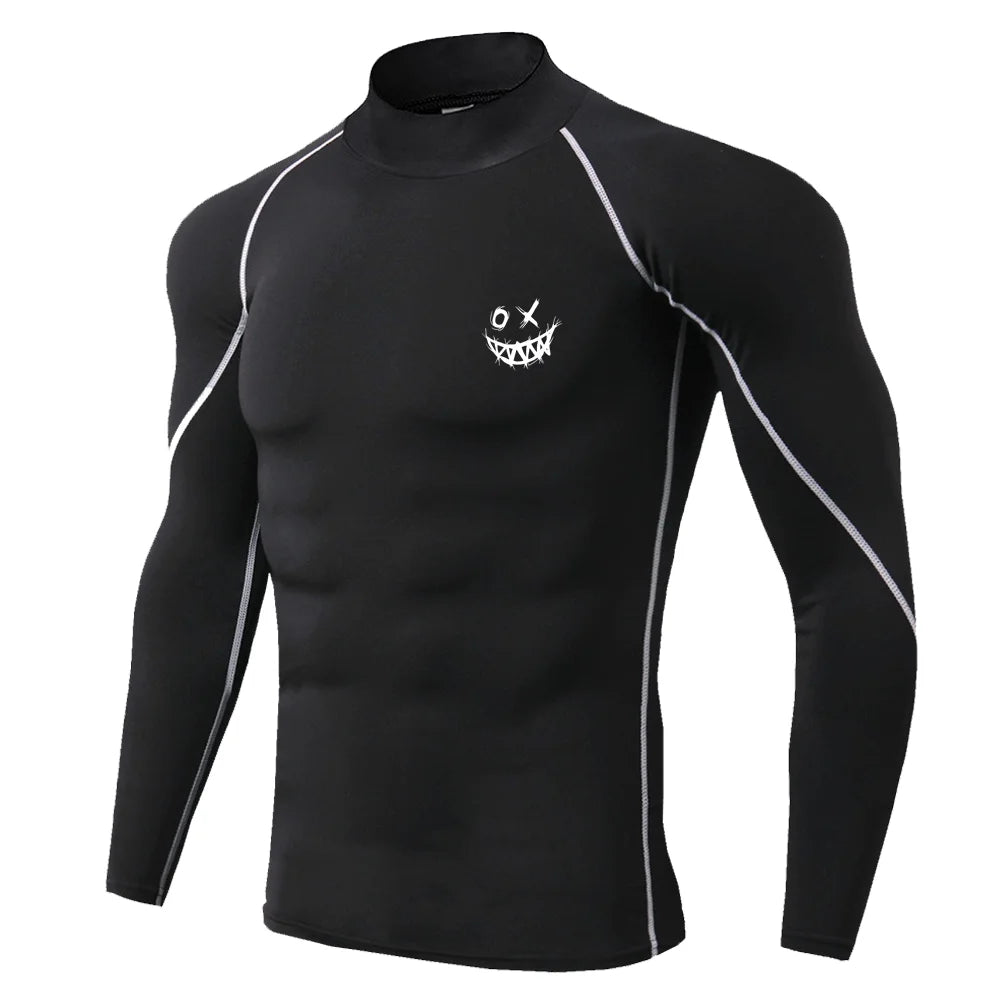 Men's Graphic Print Compression Top