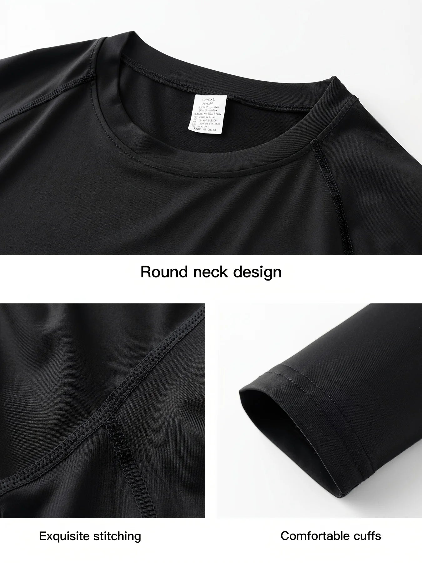 Men's Compression Long Sleeve Shirt - Quick Dry Gym Workout Bodybuilding Top