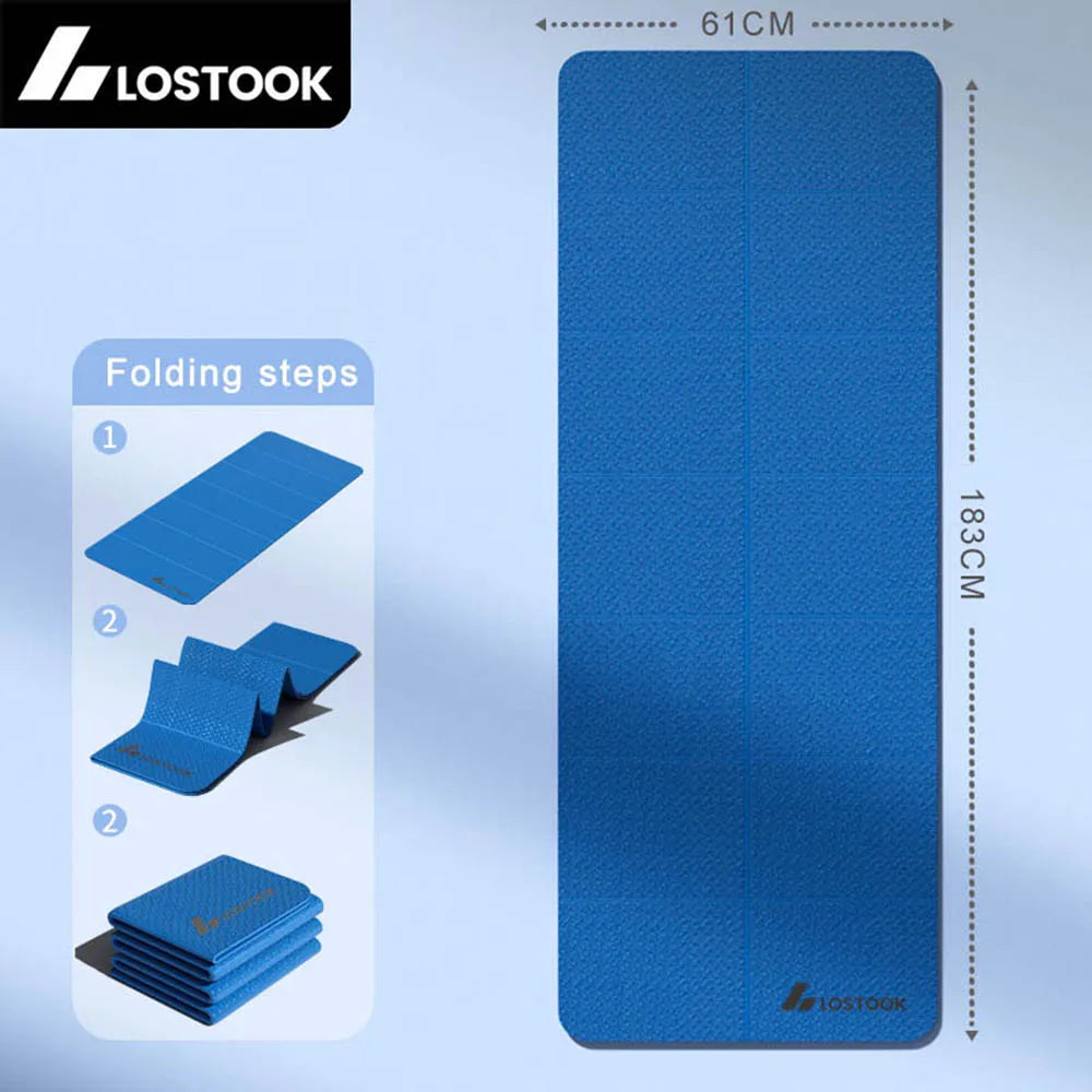 Foldable Travel Yoga Mat - 4mm TPE Easy Storage