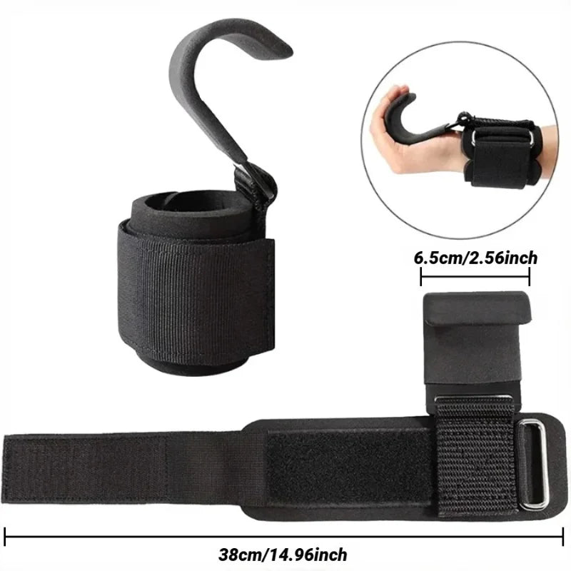 Weight Lifting Hooks - Non-Slip Deadlift Straps Pair
