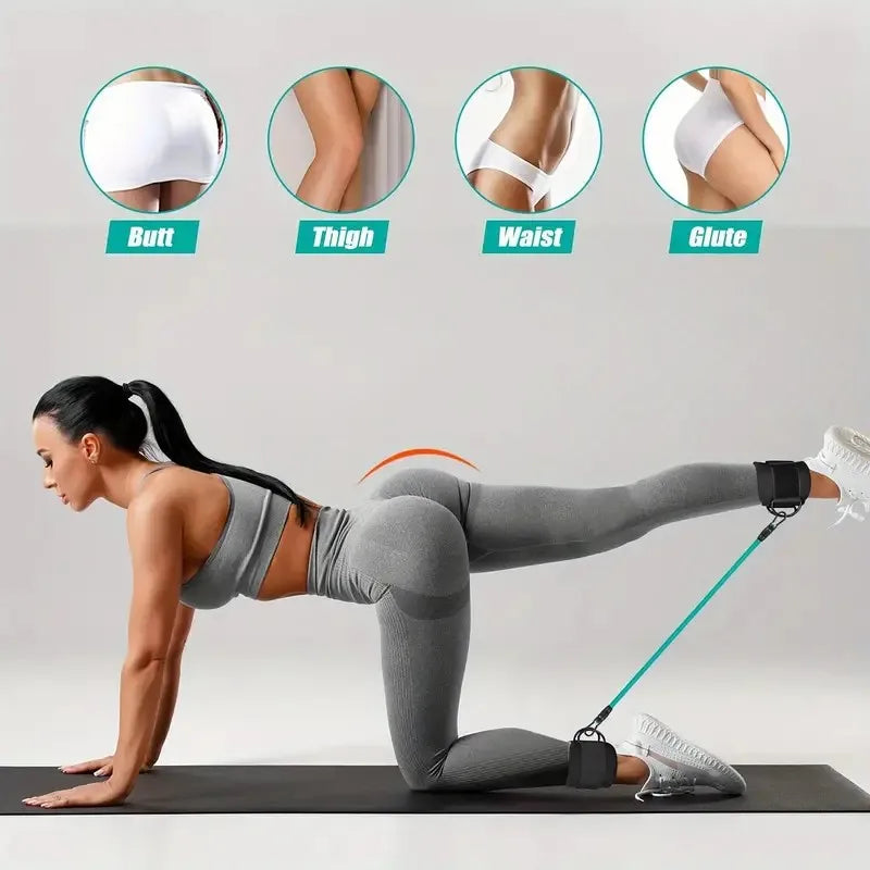 Ankle Resistance Bands Set for Glutes, Legs & Core Training