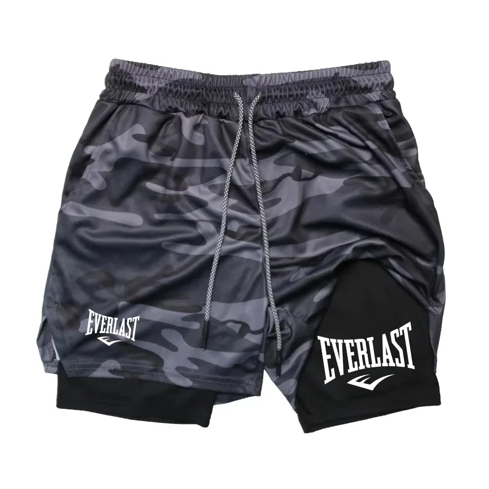 Men's Double-Deck Running Shorts - 2-in-1 Sports Shorts