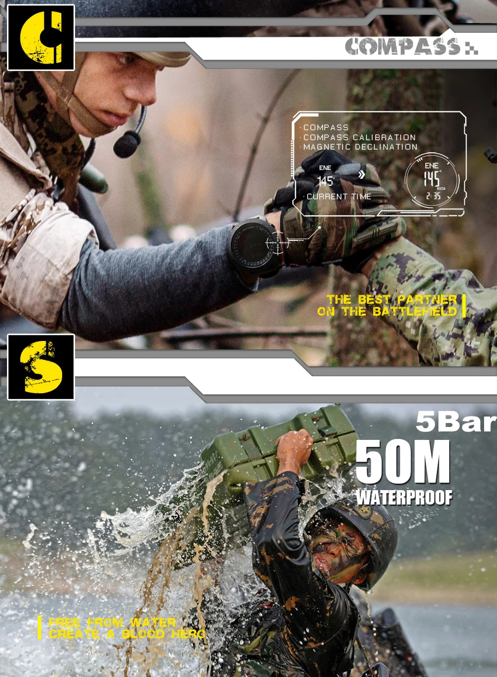 Adventure Pro Multi-Sport Watch - Waterproof with Altimeter & Compass