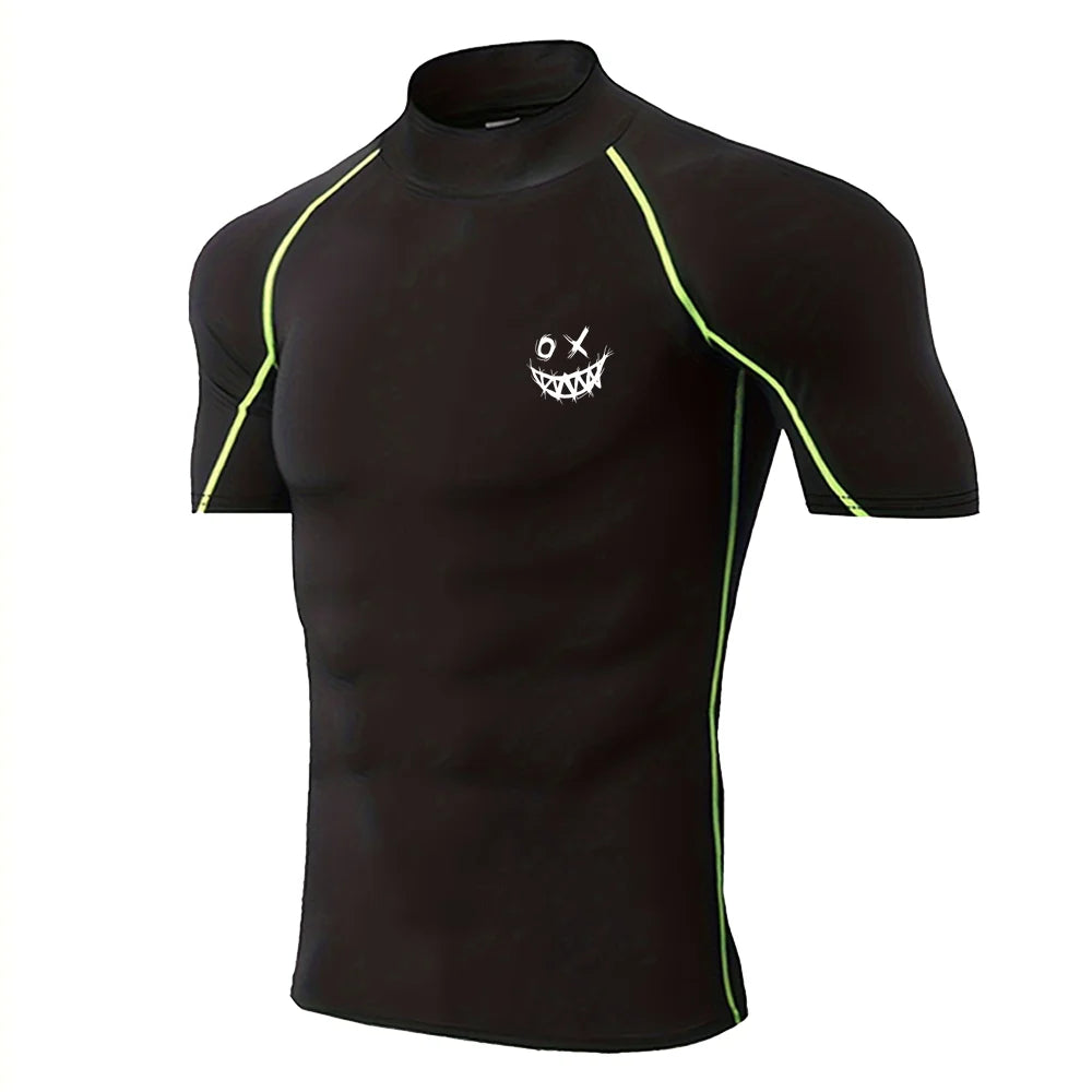 Men's Graphic Print Compression Top