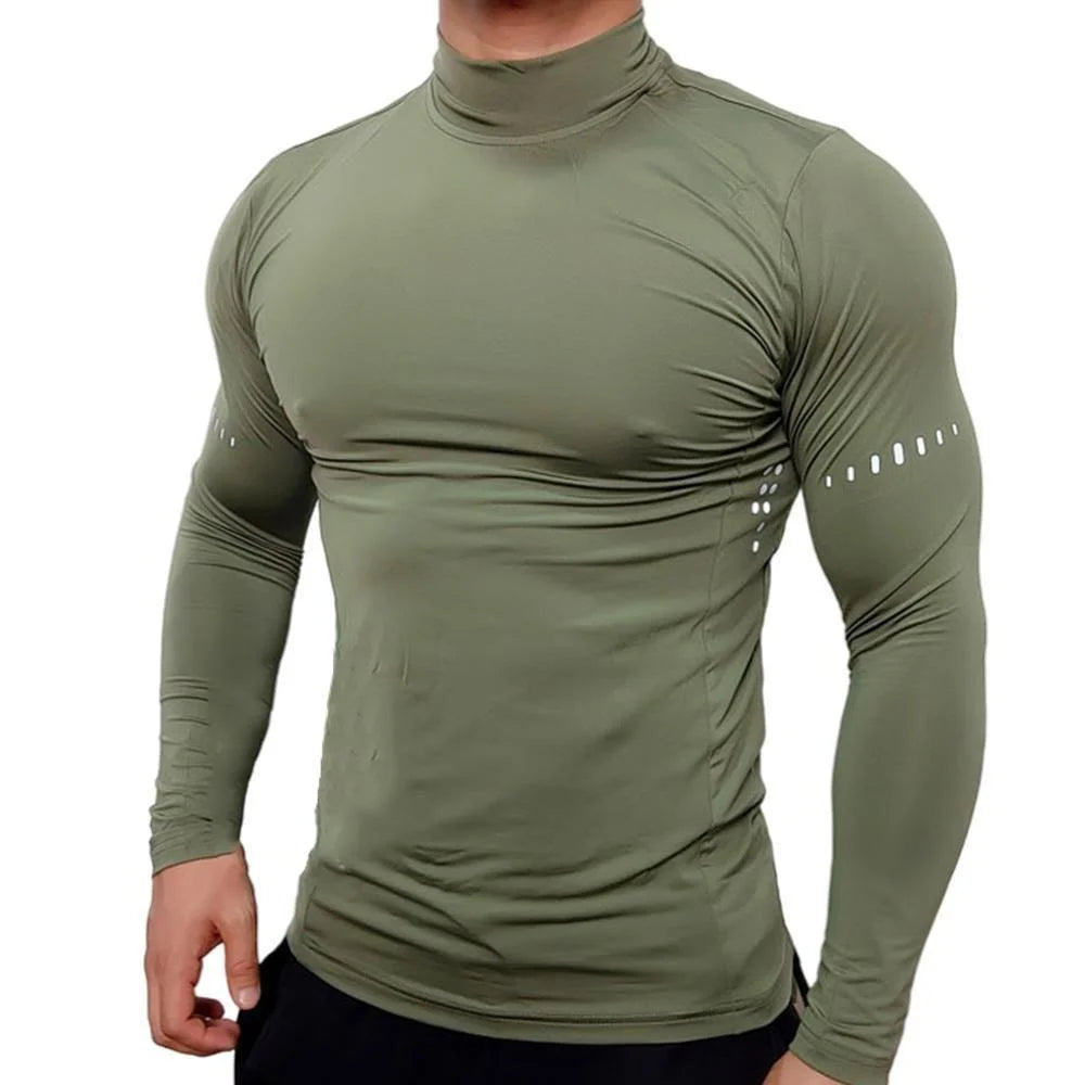 Men's UV Protection Compression Shirt - Long Sleeve Athletic Top