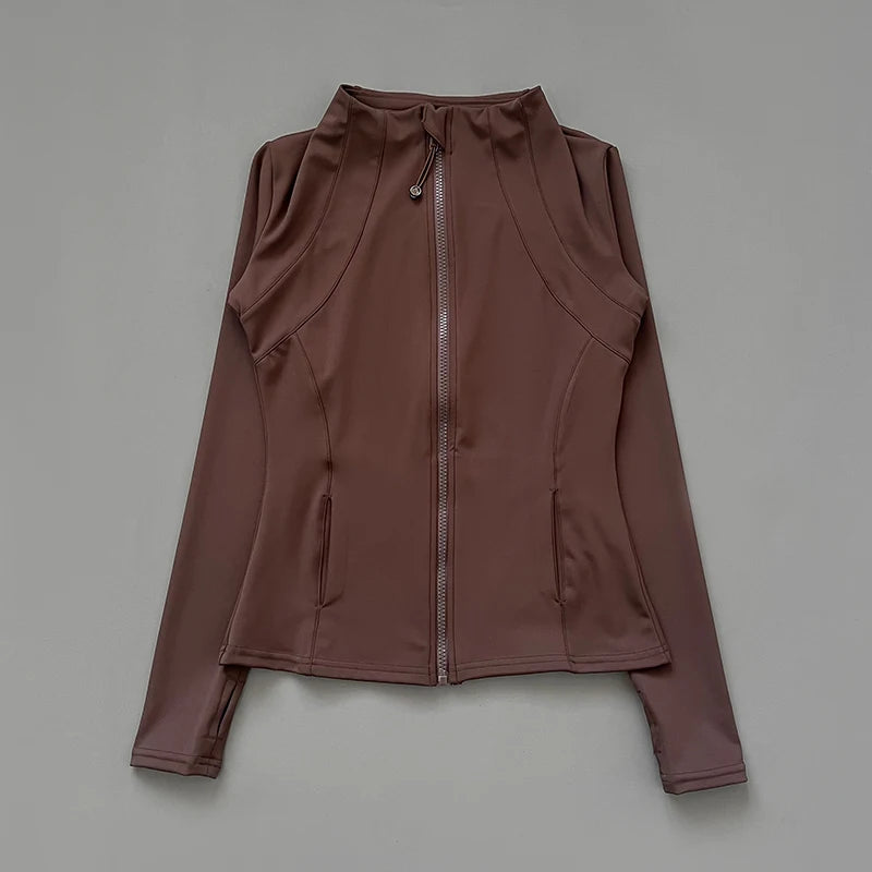 Women's Fitness Jacket - Quick Dry Slim-Fit Zipper Yoga Jacket